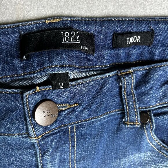 1822 DENIM “Taylor “ Jeans Women’s Size‎ 12 Raw Hem Cuffed Stretch Denim - Picture 8 of 8
